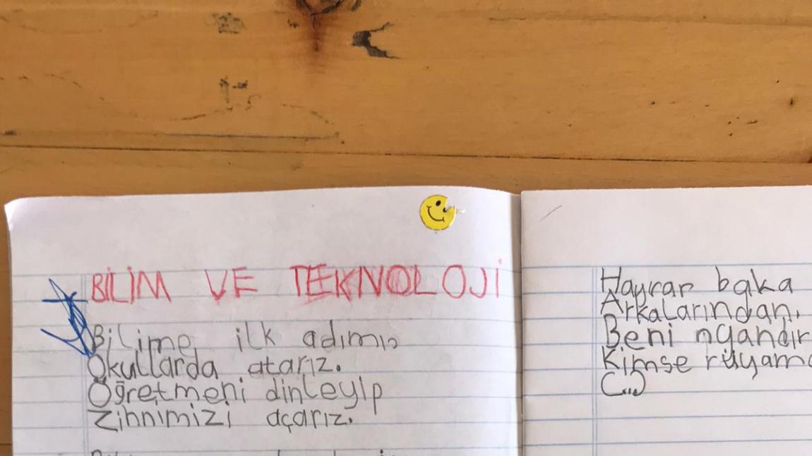 1-A Sınıfı Öğrencileri Türkçe Dersinde Güzel Yazı Çalışmaları Yaptılar