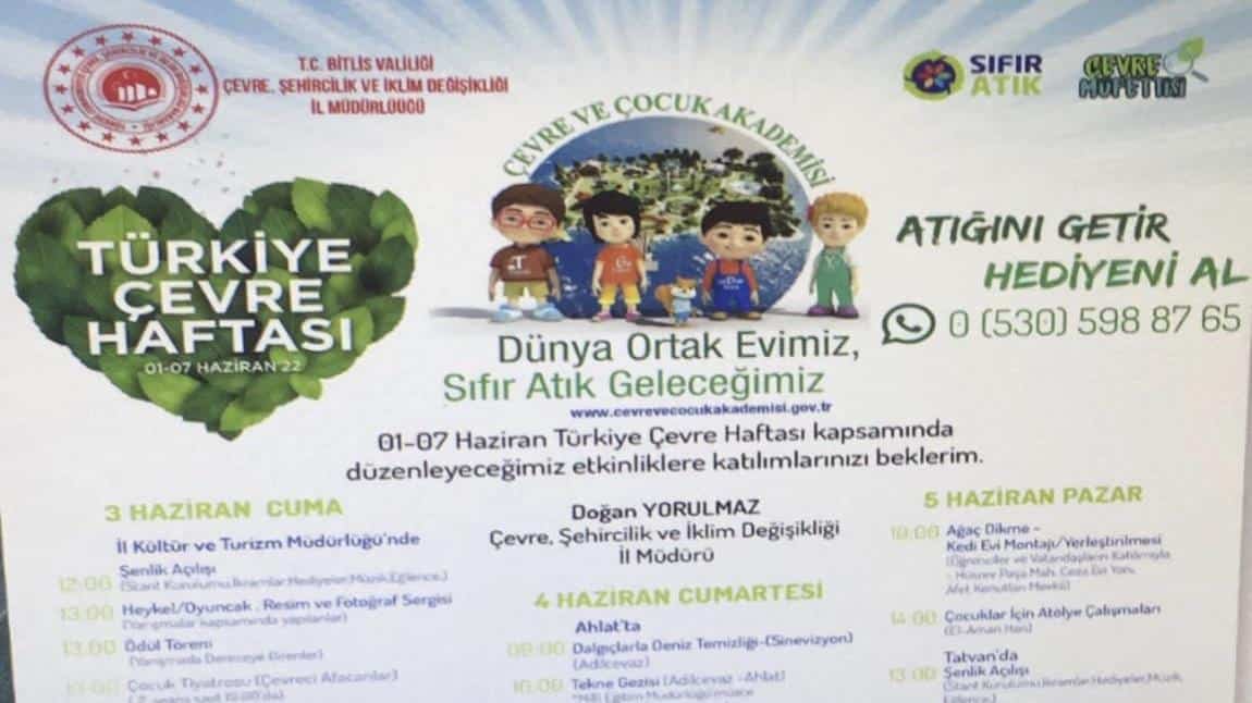 Türkiye Çevre Haftası Etkinlikleri Duyurusu